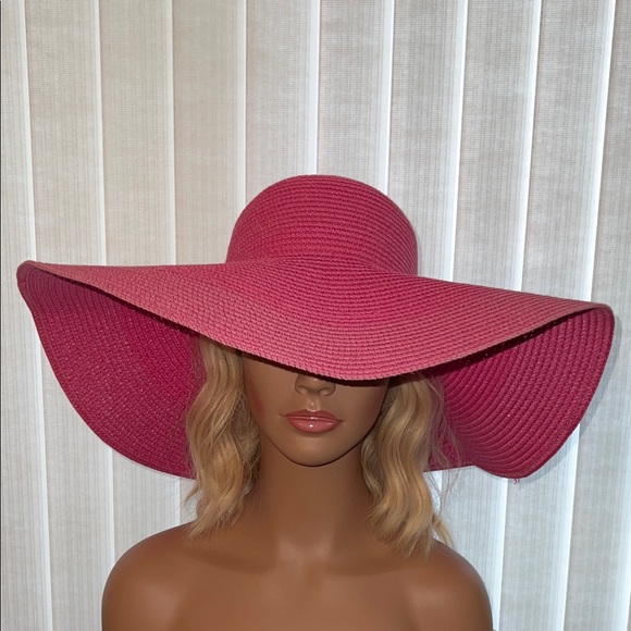 Just Fashion Now Accessories - Elegant Pink Wide-Brimmed Hat
